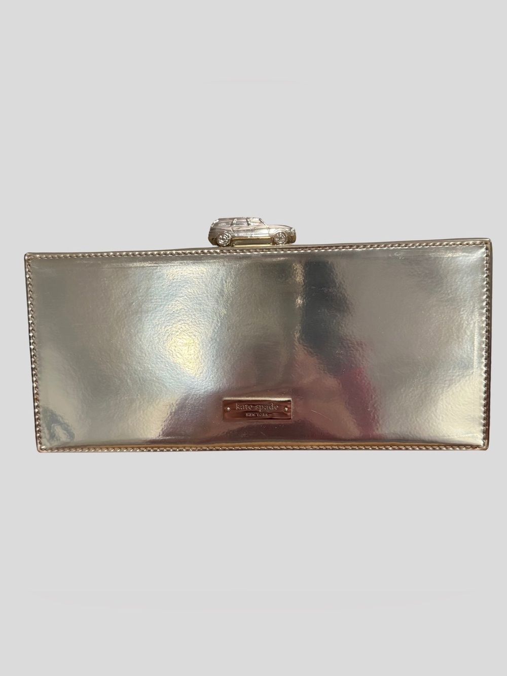 Kate Spade Clutch "Off We Go" California License Plate Clutch Collector’s Item - Picture 3 of 12